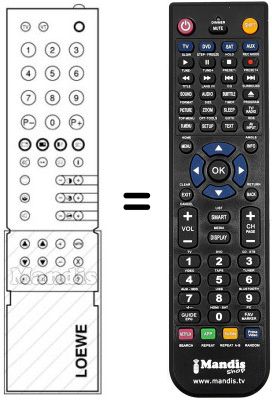 Gleichwertige Fernbedienung Loewe CONTUR 763 SAT